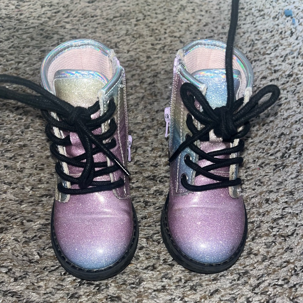 Toddler girl colorful boots size 6c
